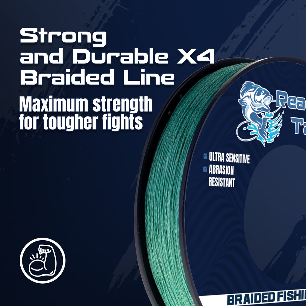Reaction Tackle BRAIDED IN THE USA Fishing Line - X4