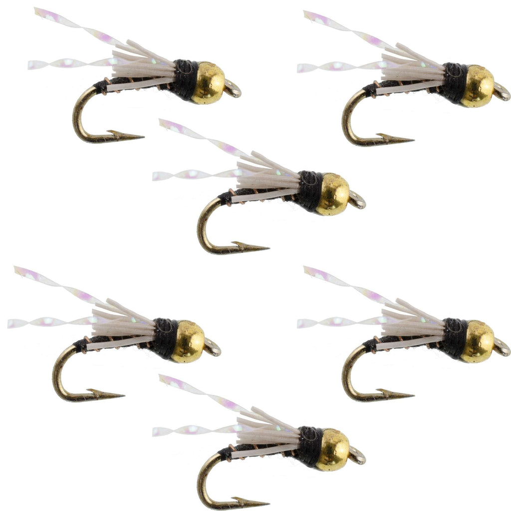 Beadhead Black 3 Dollar Dip Serendipity Wet Fly Fishing Flies - 6 Flies Hook Size 18