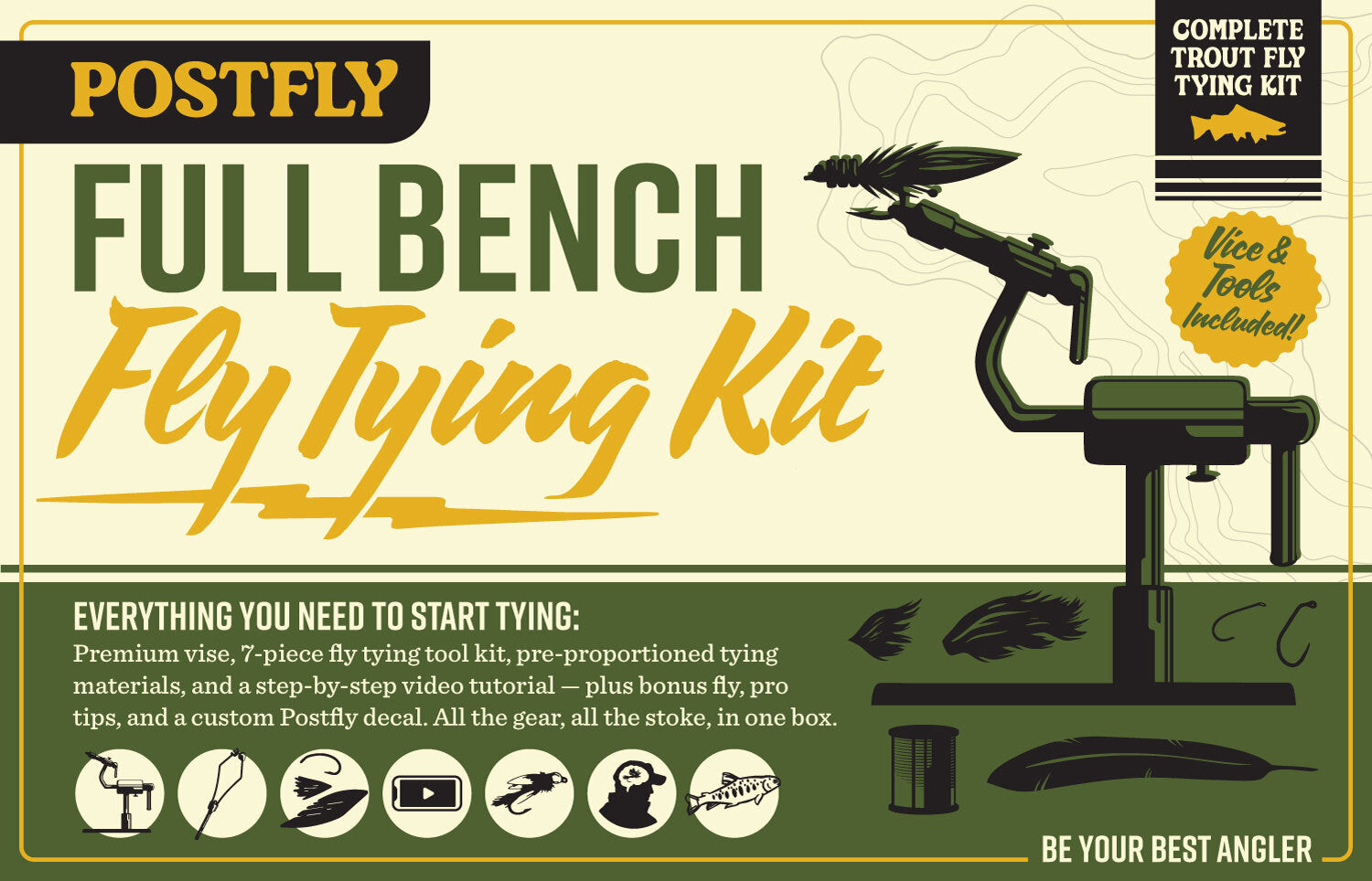 Trout Fly Tying Kit Box