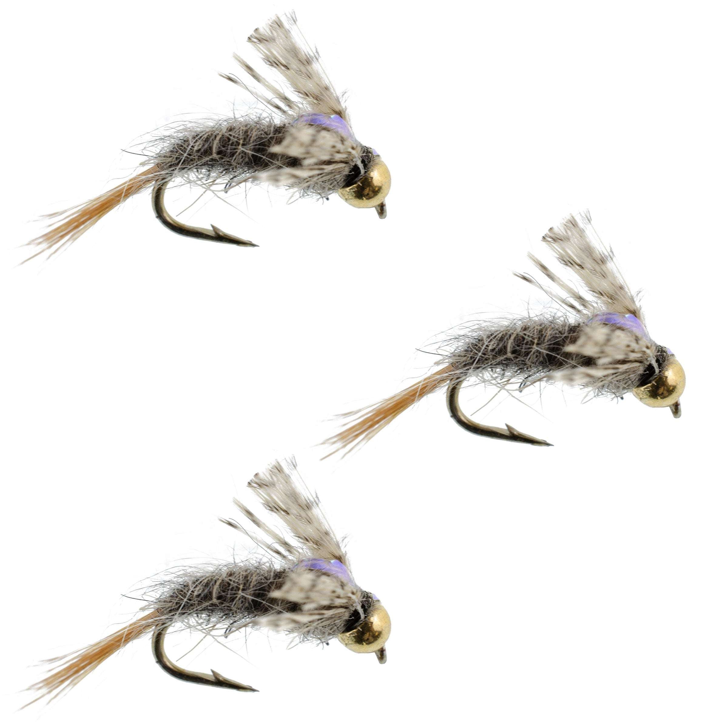 3 Pack Barrs Baetis Emerger BWO Wet Fly Fishing Flies - Hook Size 14