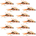 Double Bead Peacock Stonefly Nymph with Amber Biot Legs Fly Fishing Flies - 1 Dozen Flies Hook Size 12