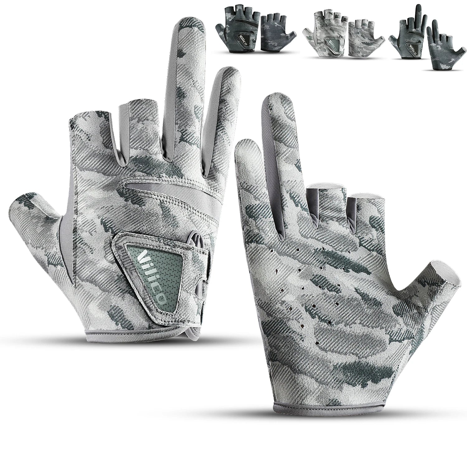 Thin 3-finger fishing gloves
