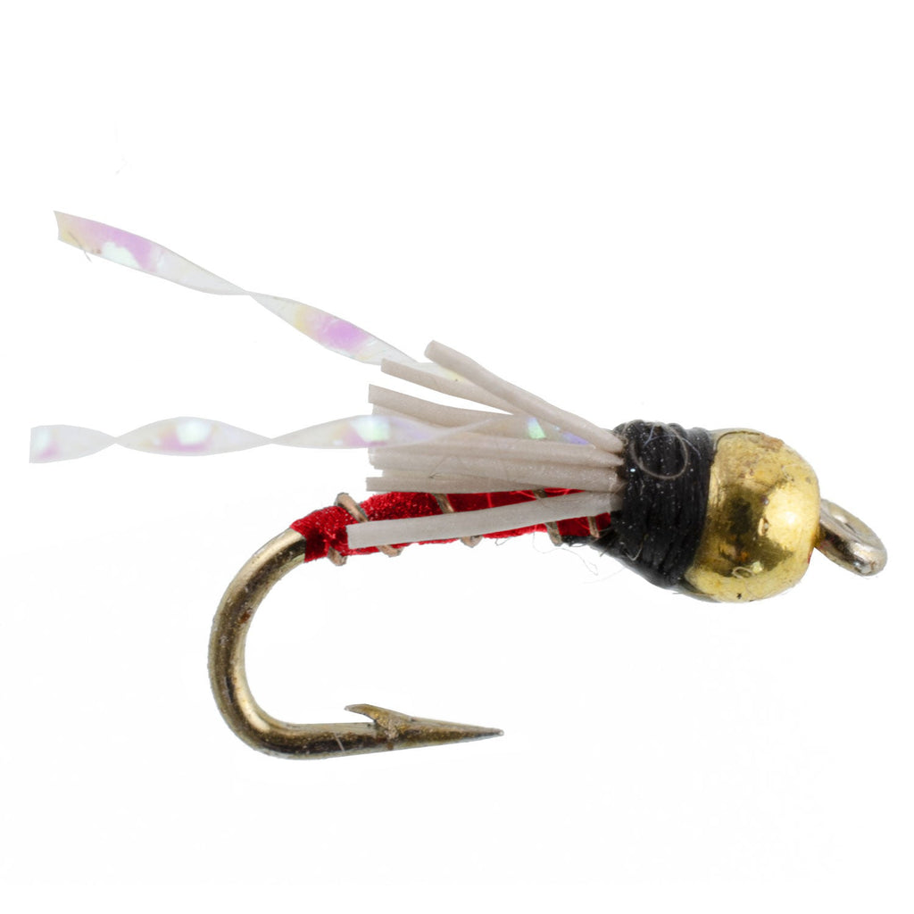 3 Pack Beadhead Red 3 Dollar Dip Serendipity Wet Fly Fishing Flies - Hook Size 18
