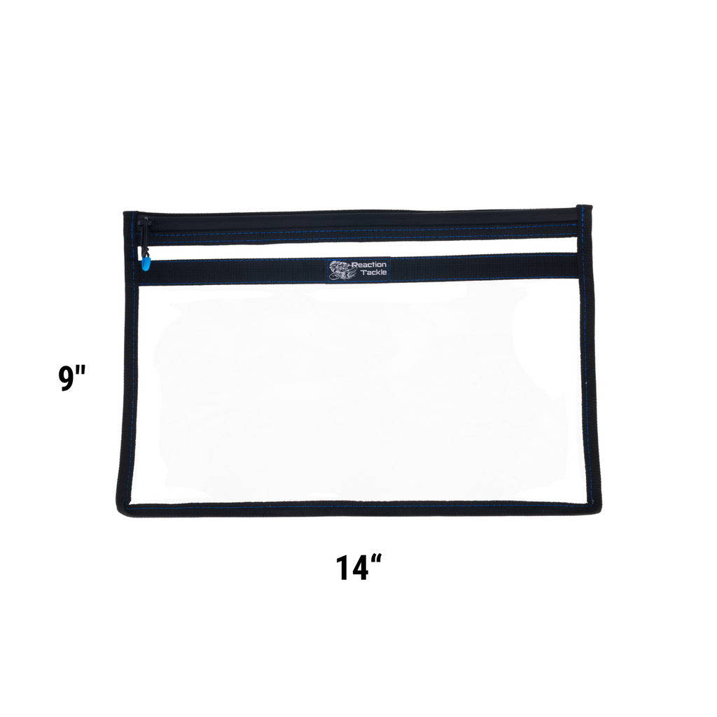 Reaction Tackle Clear Storage Bag Tackle Pak - Water-Resistant Plastic Storage