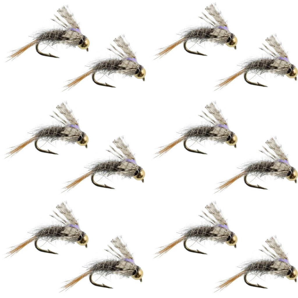 Barrs Baetis Emerger BWO Wet Fly Fishing Flies - 1 Dozen Flies Hook Size 14