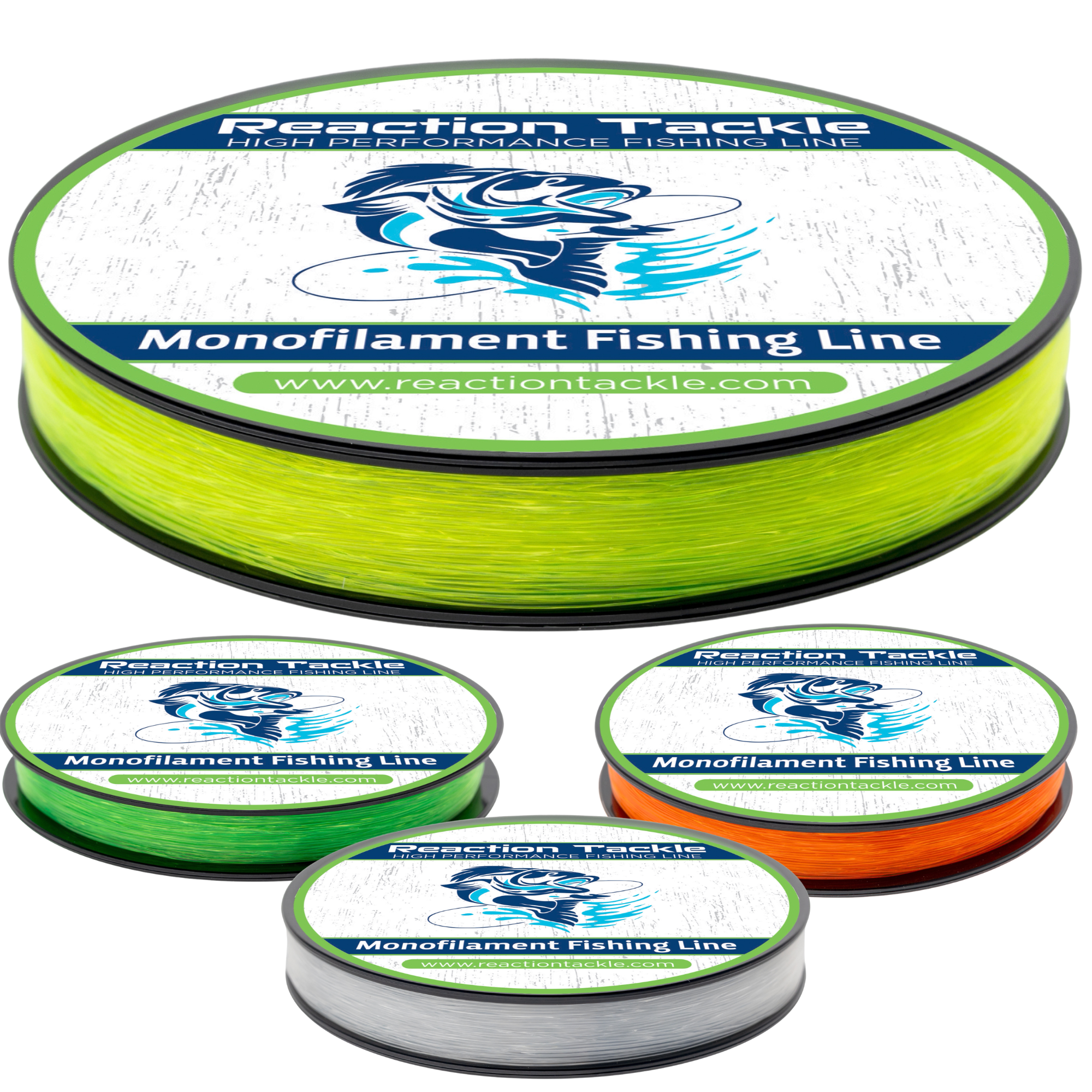 Reaction Tackle Nylon Monofilament Fishing Line 350-yard Spools