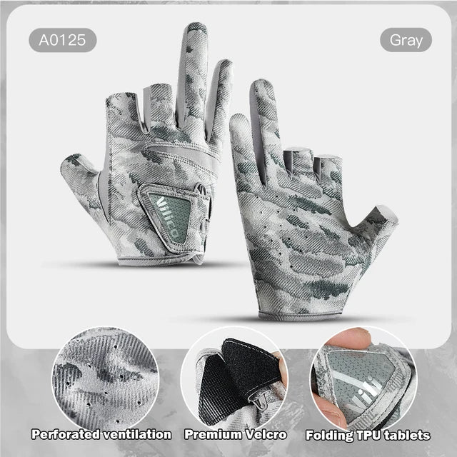 Thin 3-finger fishing gloves