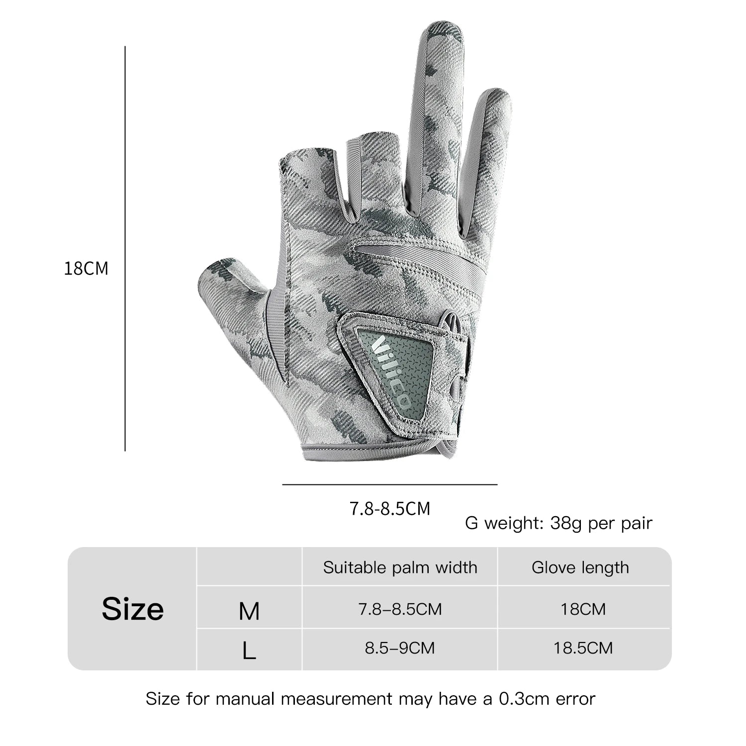 Thin 3-finger fishing gloves