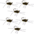 Barbless Pat's Barred Rubber Legs Tungsten Bead Jigged Dark Olive Euro Nymph  - Set of 6 Flies Hook Size 6