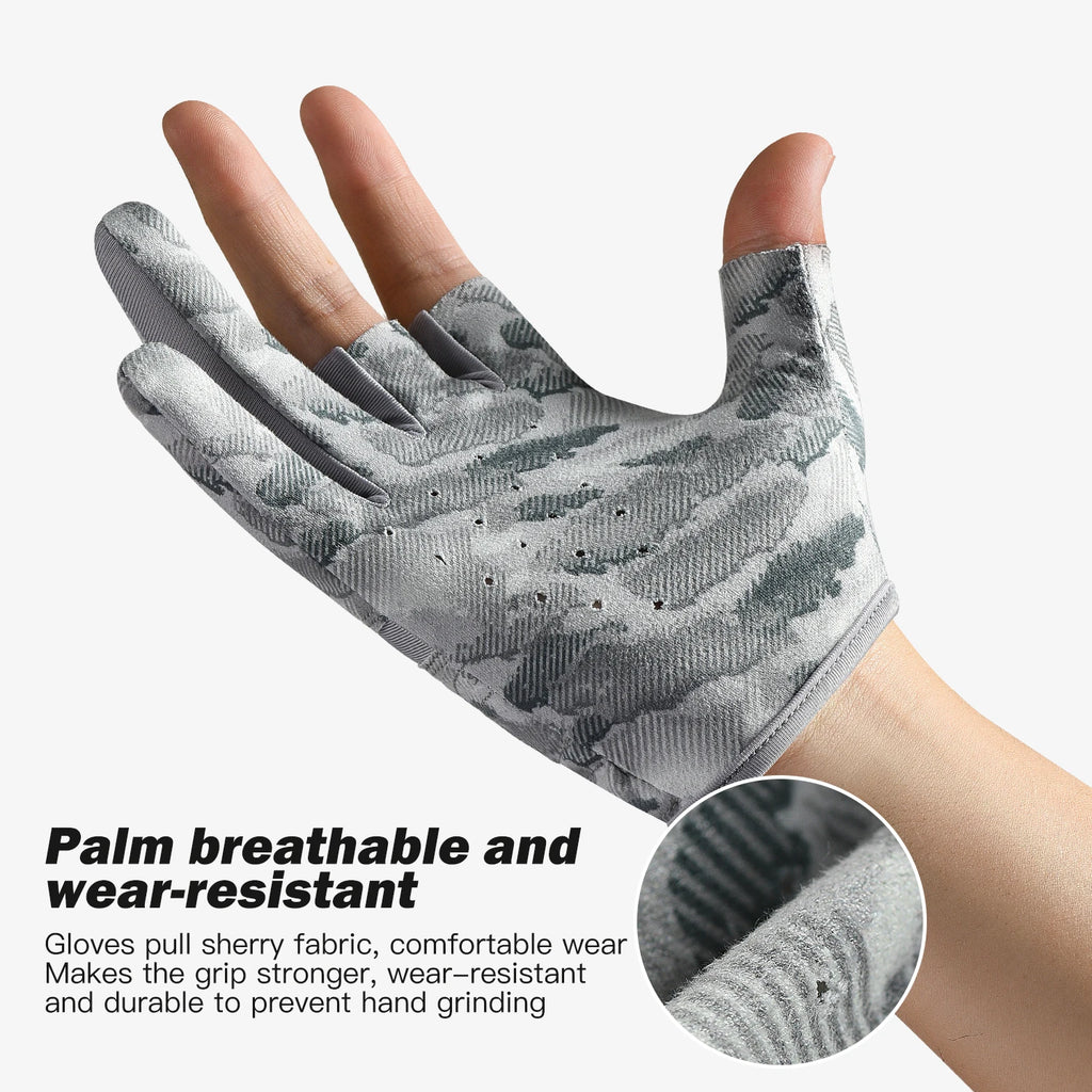 Thin 3-finger fishing gloves