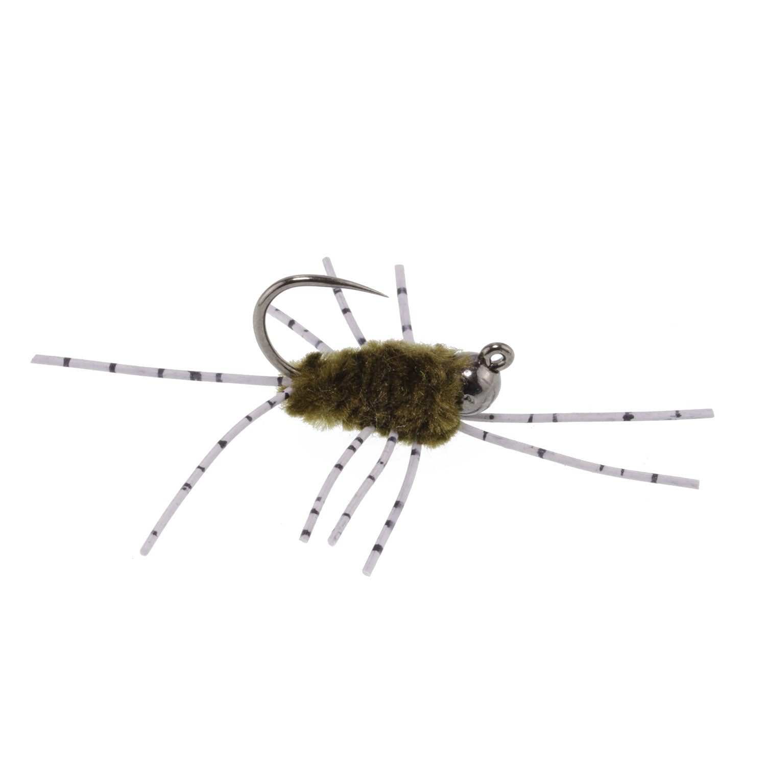 3 Pack Barbless Pat's Rubber Legs Tungsten Bead Jig Euro Nymph  -  Hook Size 6