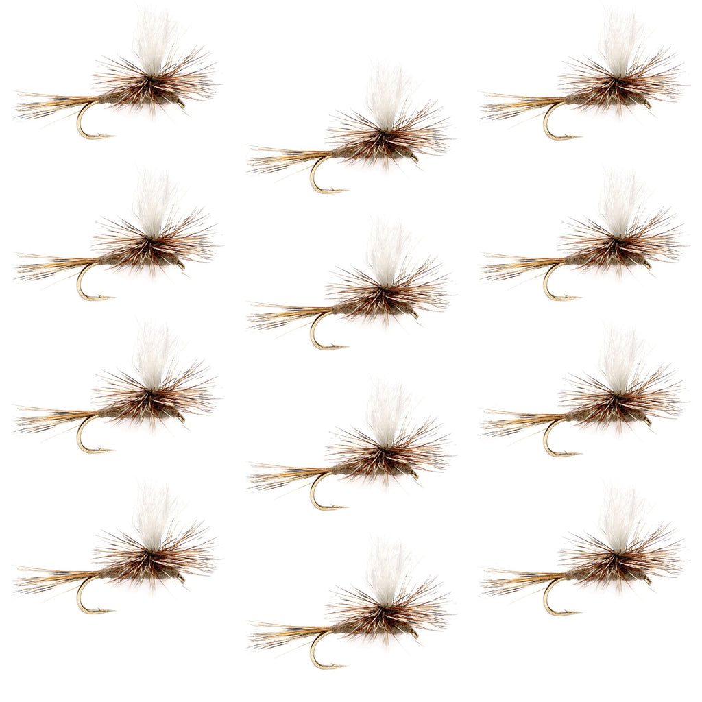 Adams Parachute Classic Dry Fly - 12 Flies Hook Size 18