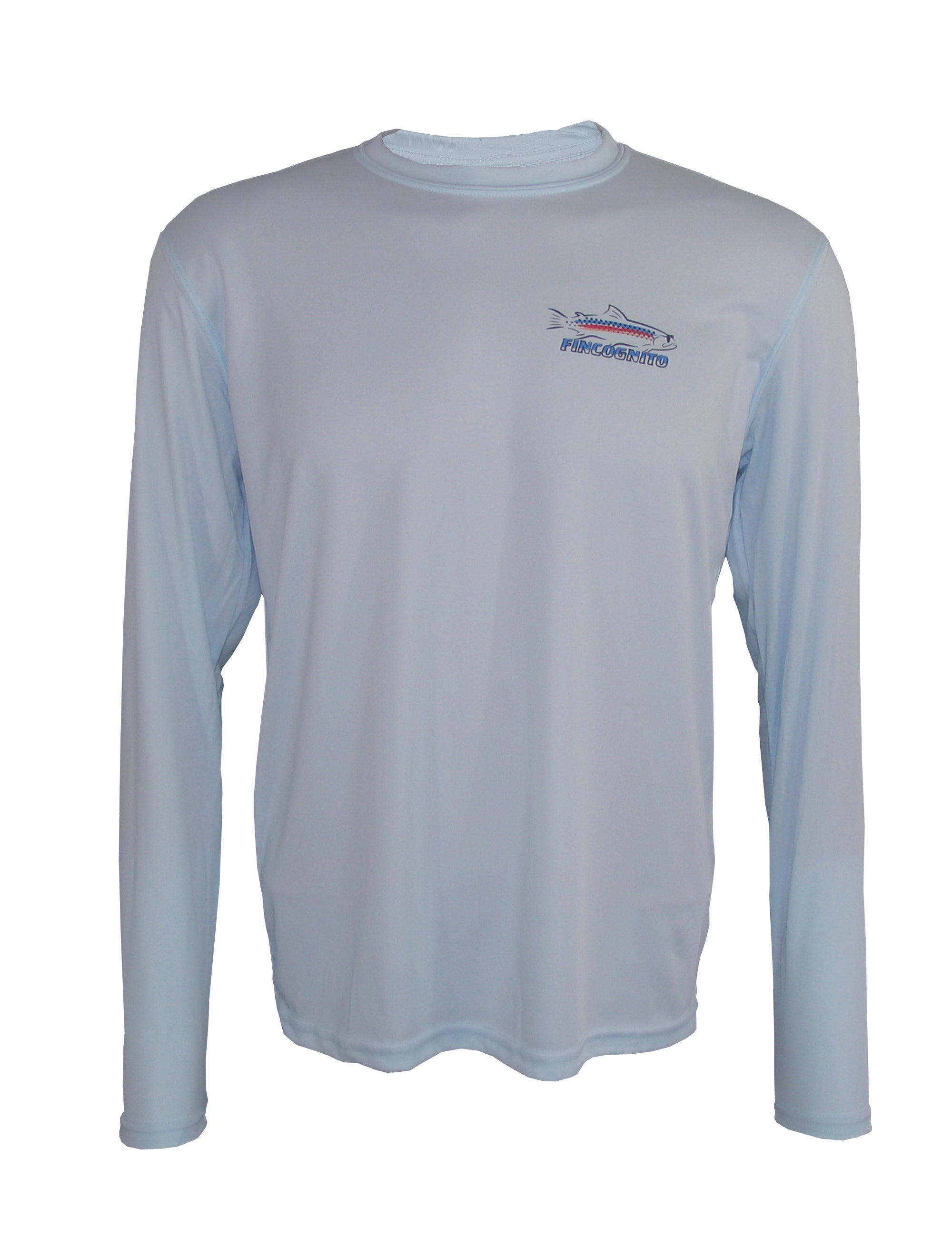 Men's Sun Protective Fishing Shirt Arctic Blue/Freestone Cutthroat Trout