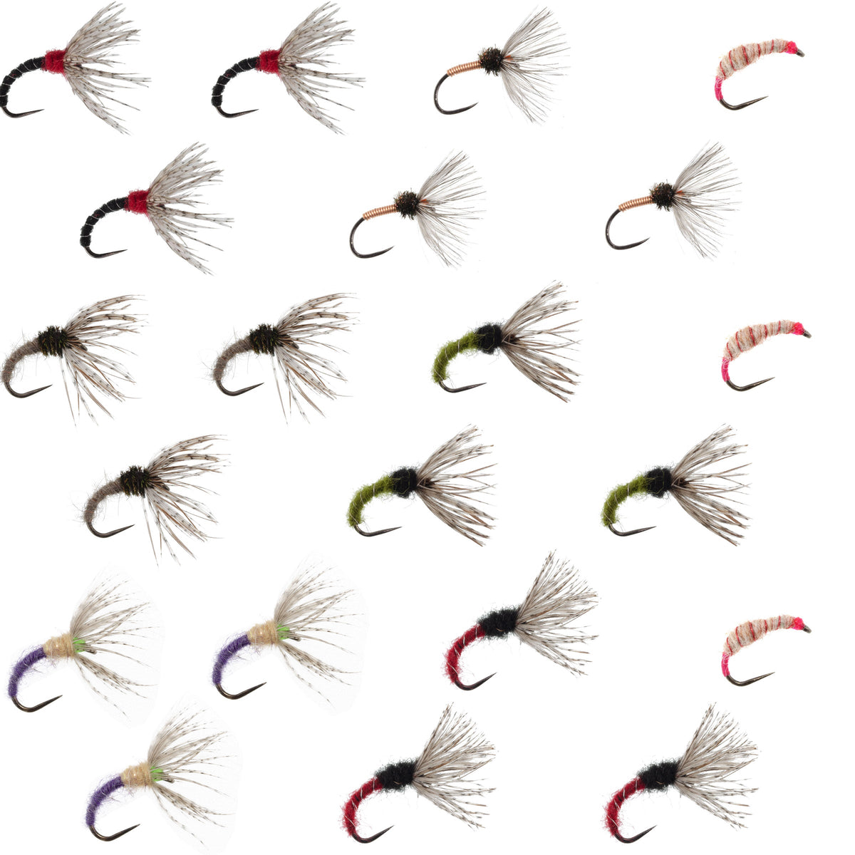 Kebari Assortment - 21 Tenkara Flies - 7 Paterns - Sizes 10, 12, 14, 16
