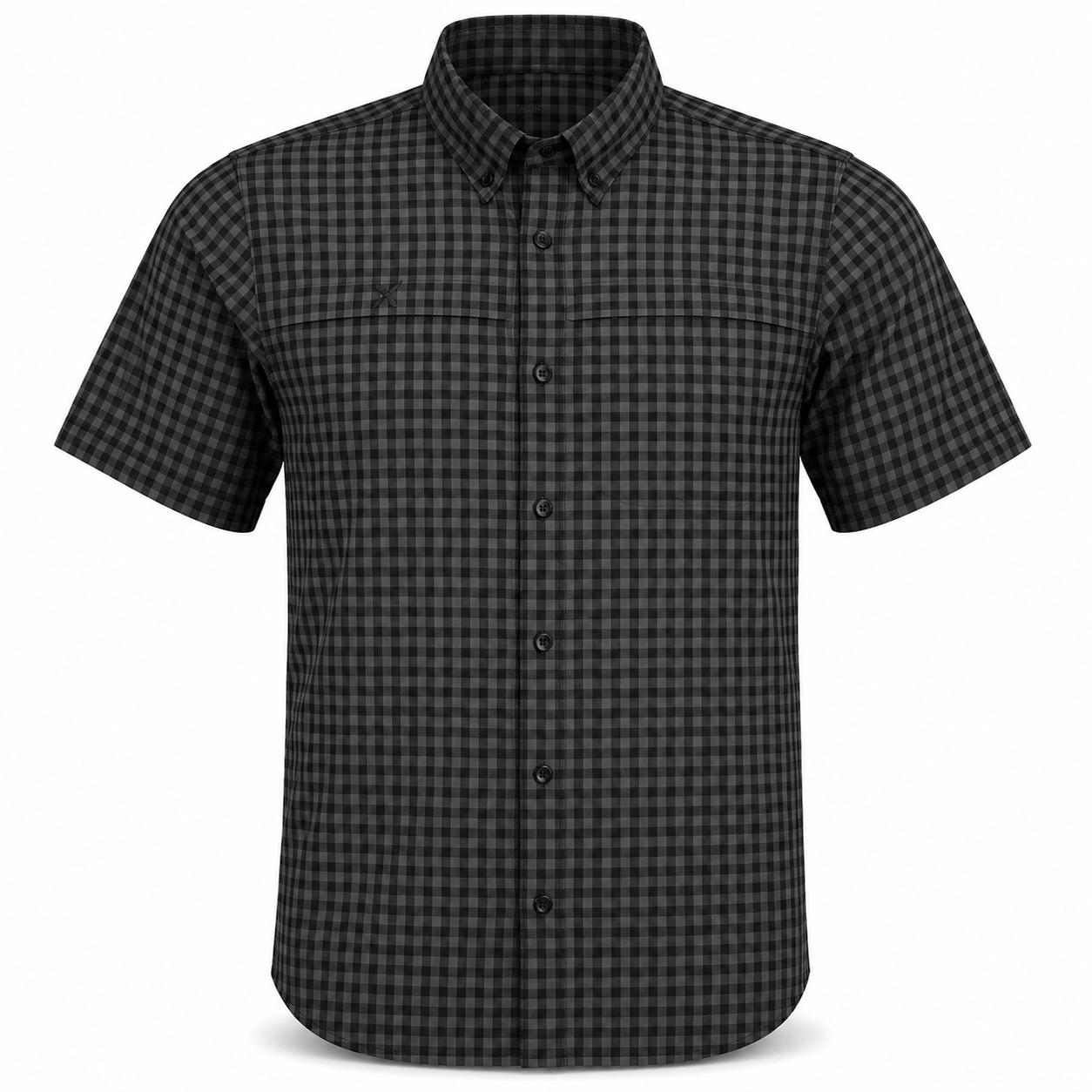 Short Sleeve Patterned Lifestyle Button Down w/ REPEL-X