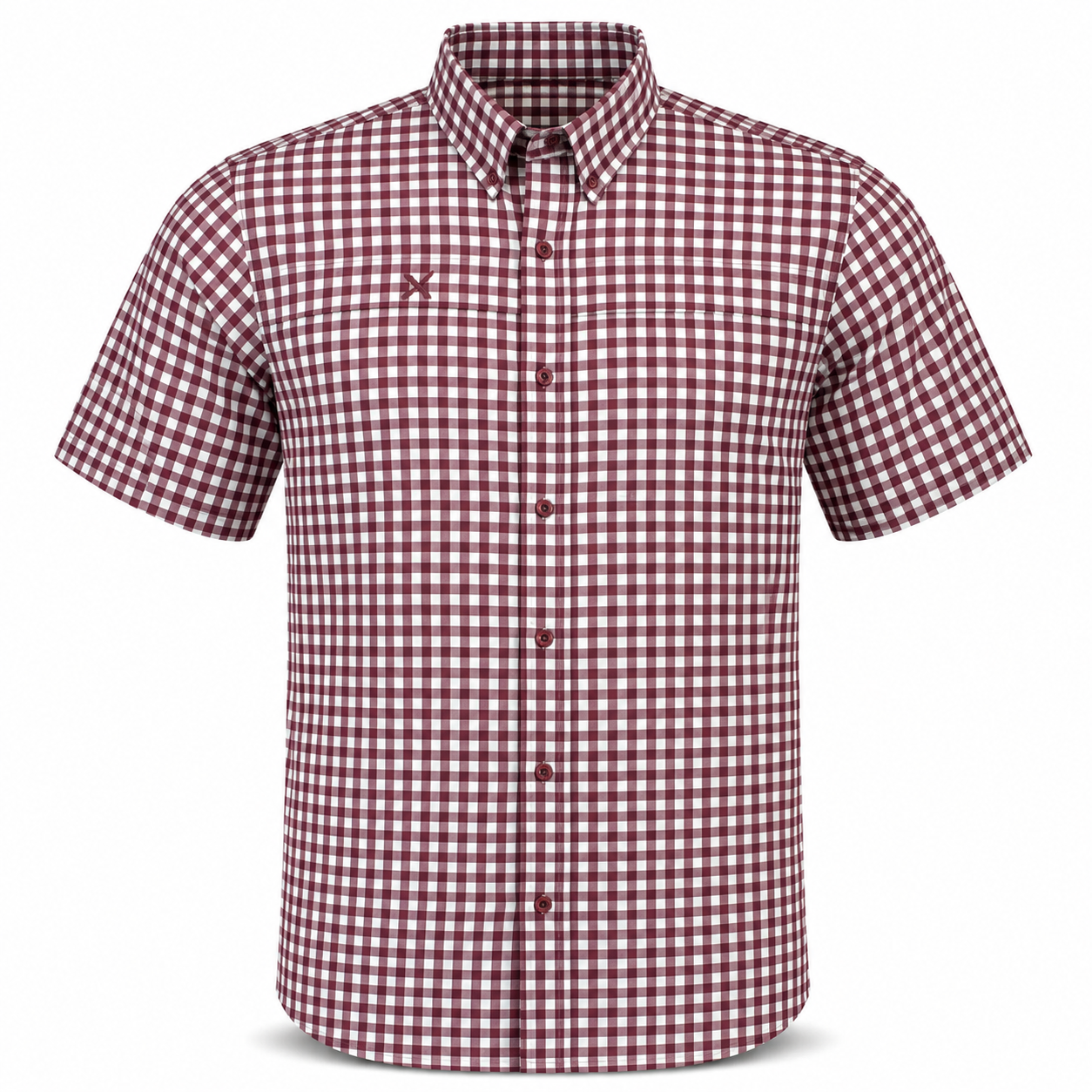 Short Sleeve Patterned Lifestyle Button Down w/ REPEL-X