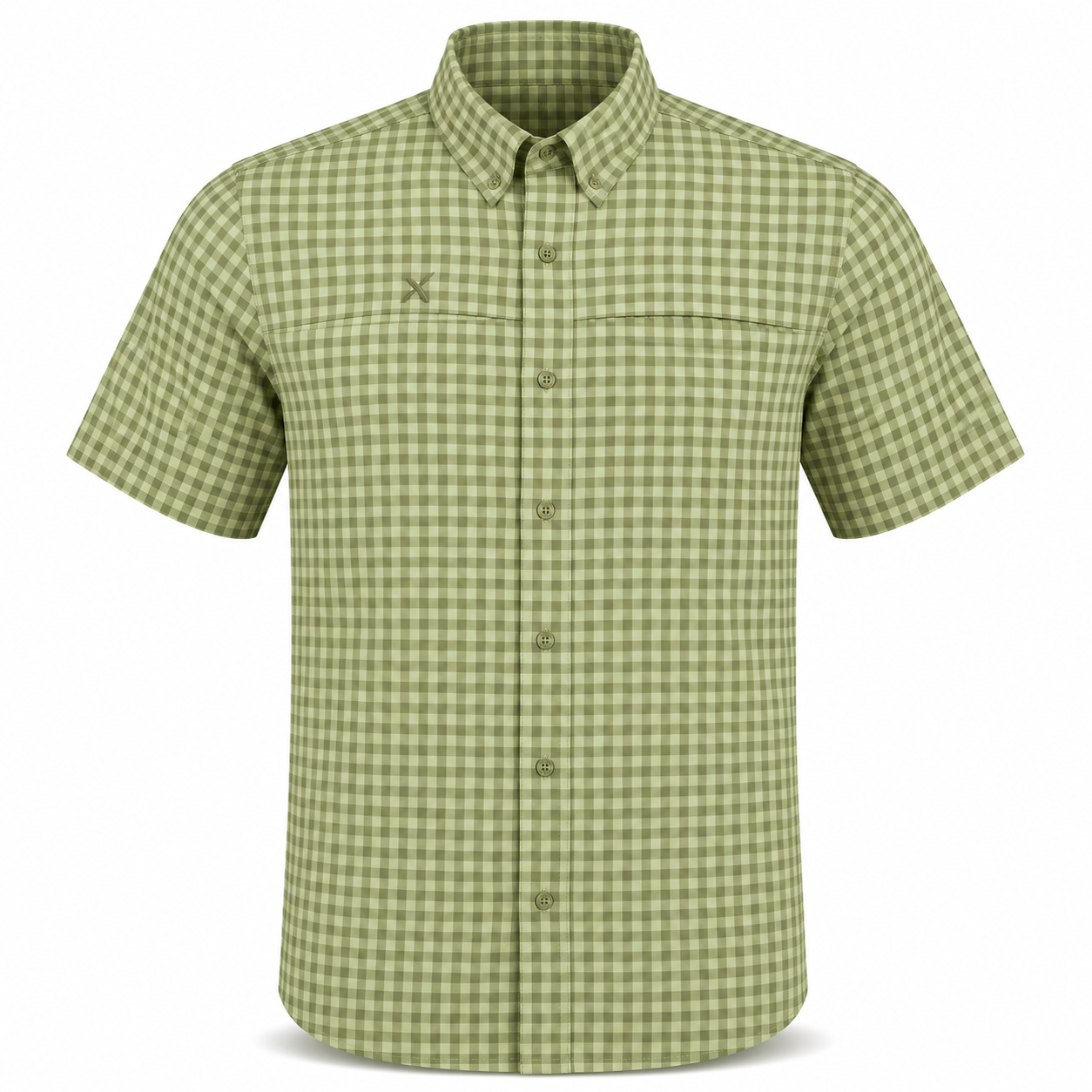 Short Sleeve Patterned Lifestyle Button Down w/ REPEL-X