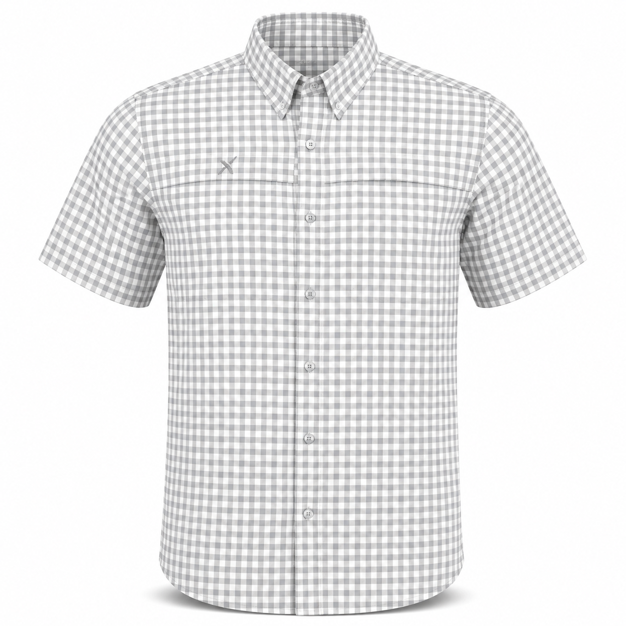 Short Sleeve Patterned Lifestyle Button Down w/ REPEL-X