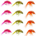 Beaded Shrimp Scud Assortment - 1 Dozen - 4 Each of 3 Patterns Size 16 - Tailwater Lake Fly