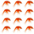 Orange Beaded Shrimp Scud Pattern - 1 Dozen Size 12 - Tailwater Lake Fly Fishing Nymph