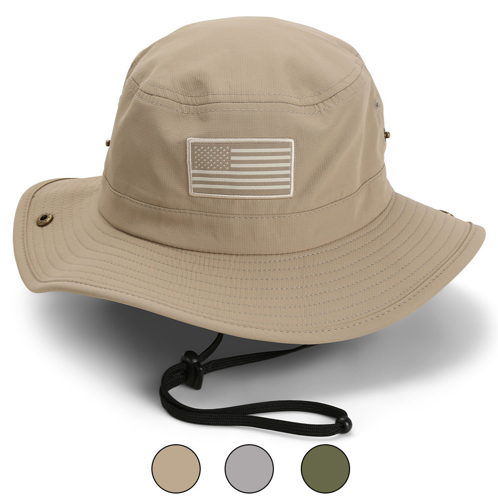 Bayou Full Brim American Flag Boonie Hat (Floats)