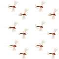 Rusty Spinner Z-Lon Wing Biot Body 12 Flies Hook Size 14