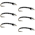 Black Mercury Midge - Glass Bead Head - 6 Flies Size 18
