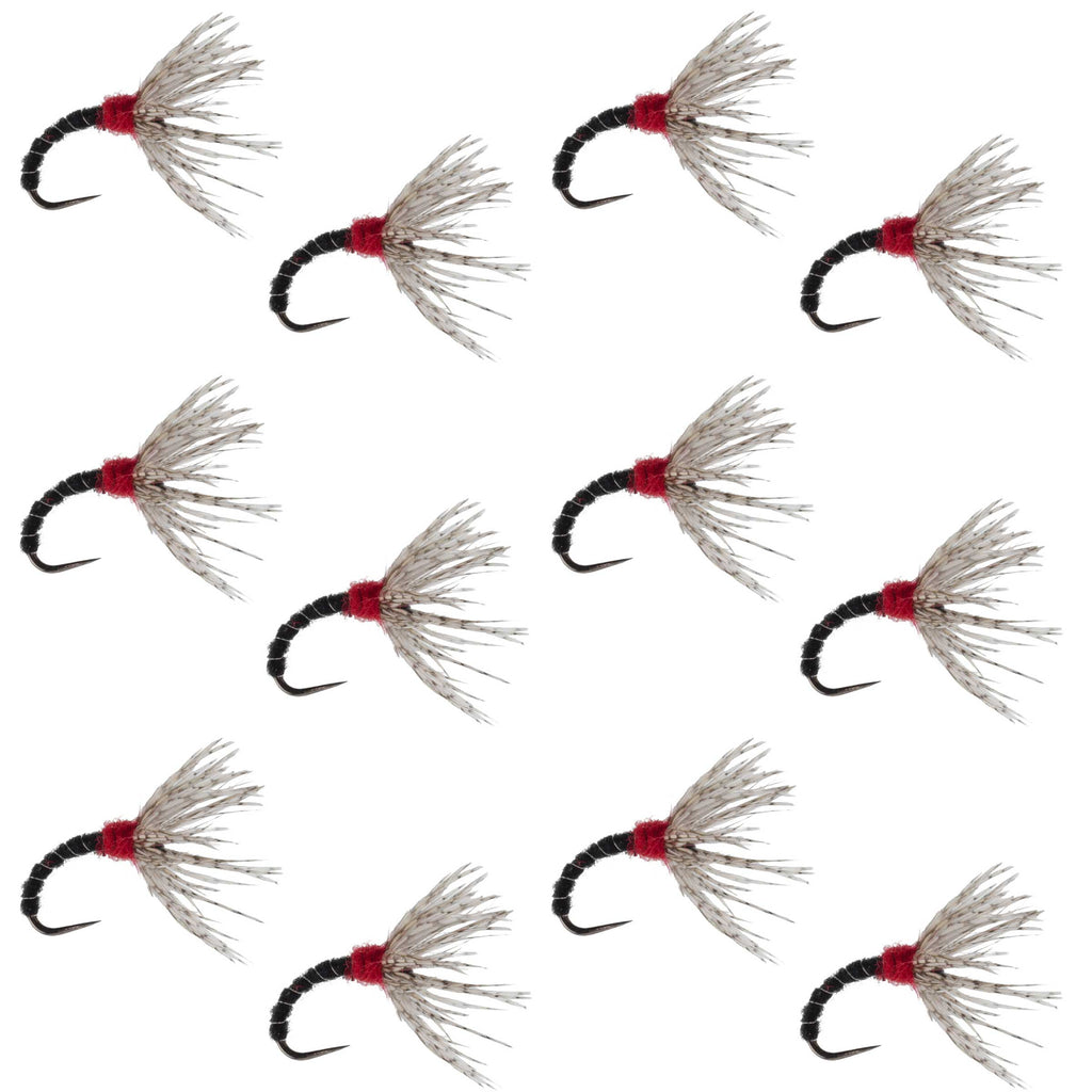 Black Zebra Sakasa Kebari - 12 Tenkara Flies - Size 12