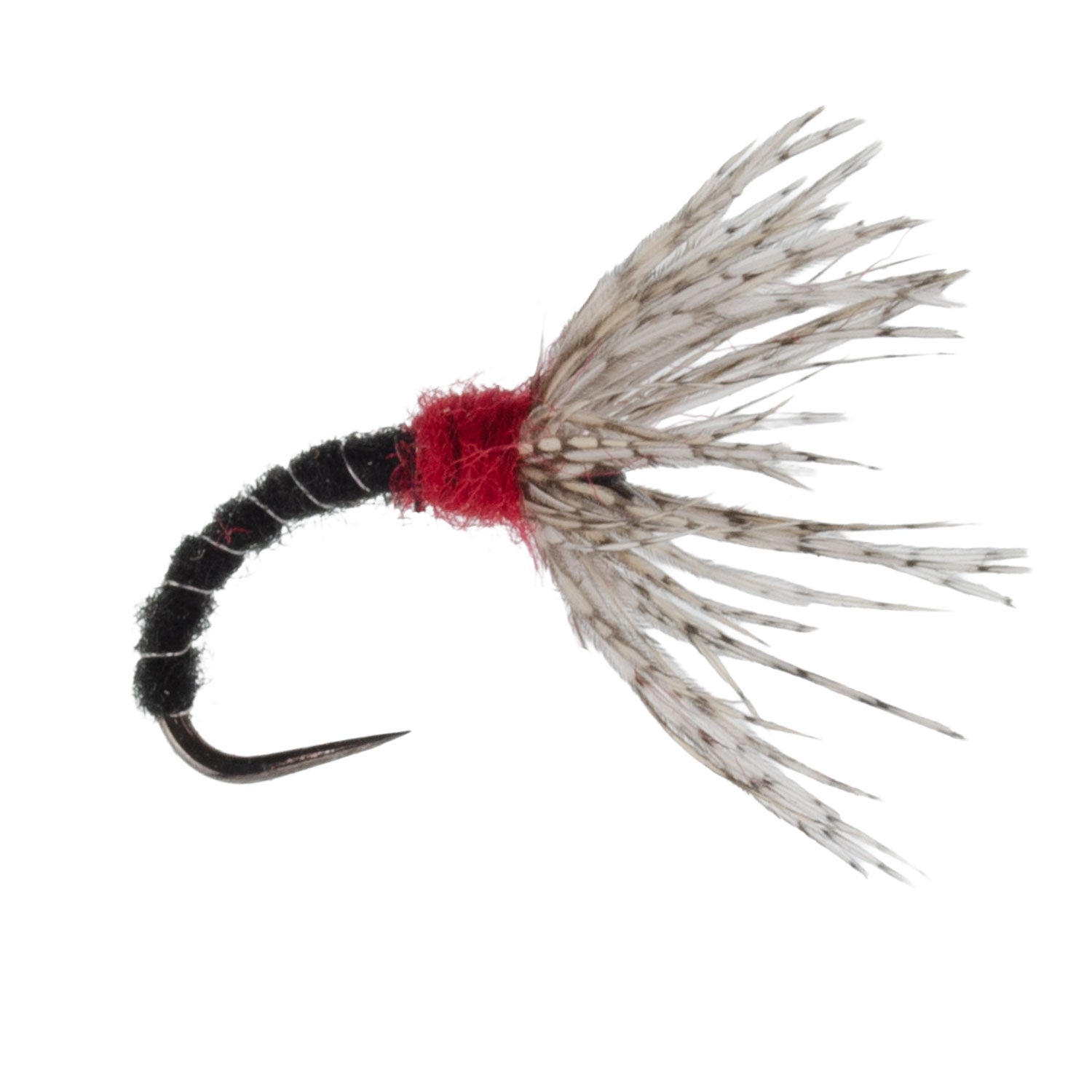 Black Zebra Sakasa Kebari - 12 Tenkara Flies - Size 16