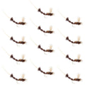 Brown Para Drake Extended Body Dry Fly - 12 Flies Size 12