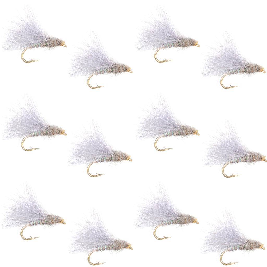 CDC Baetis Emerger BWO Wet Fly Fishing Flies - 1 Dozen Flies Hook Size 18