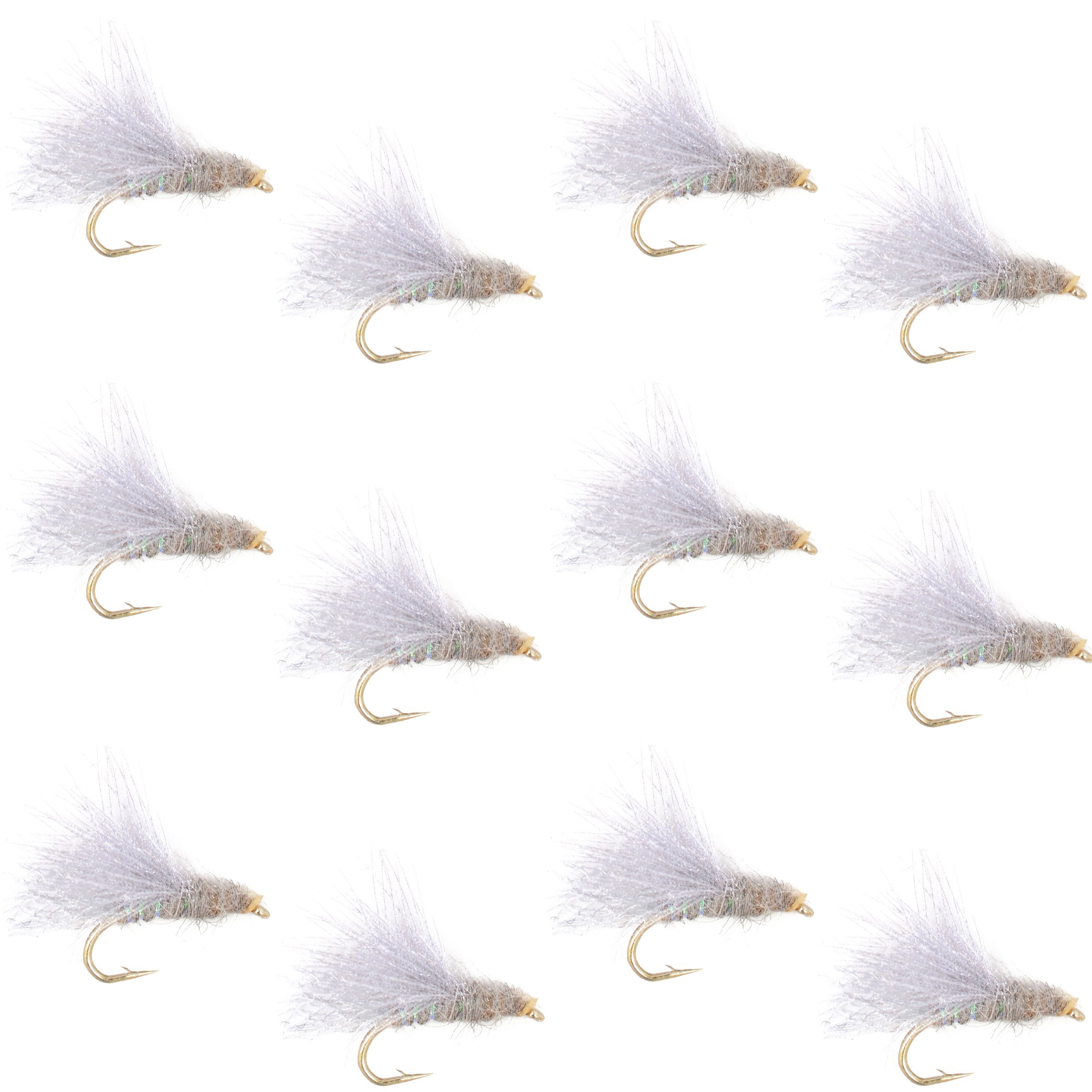 CDC Baetis Emerger BWO Wet Fly Fishing Flies - 1 Dozen Flies Hook Size 20