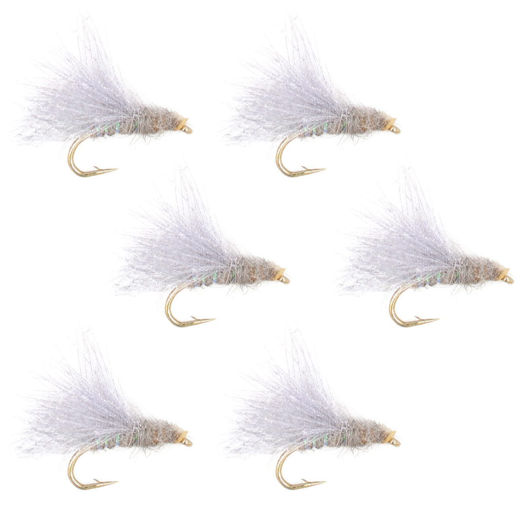 CDC Baetis Emerger BWO Wet Fly Fishing Flies - 6 Flies Hook Size 20
