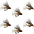 Tan CDC Caddis Emerger 6 Flies Hook Size 14