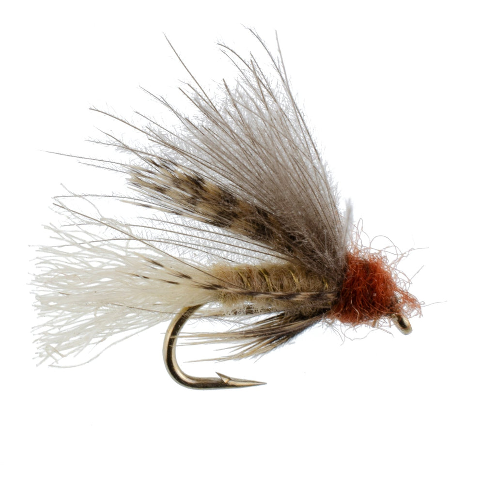 Tan CDC Caddis Emerger 6 Flies Hook Size 12