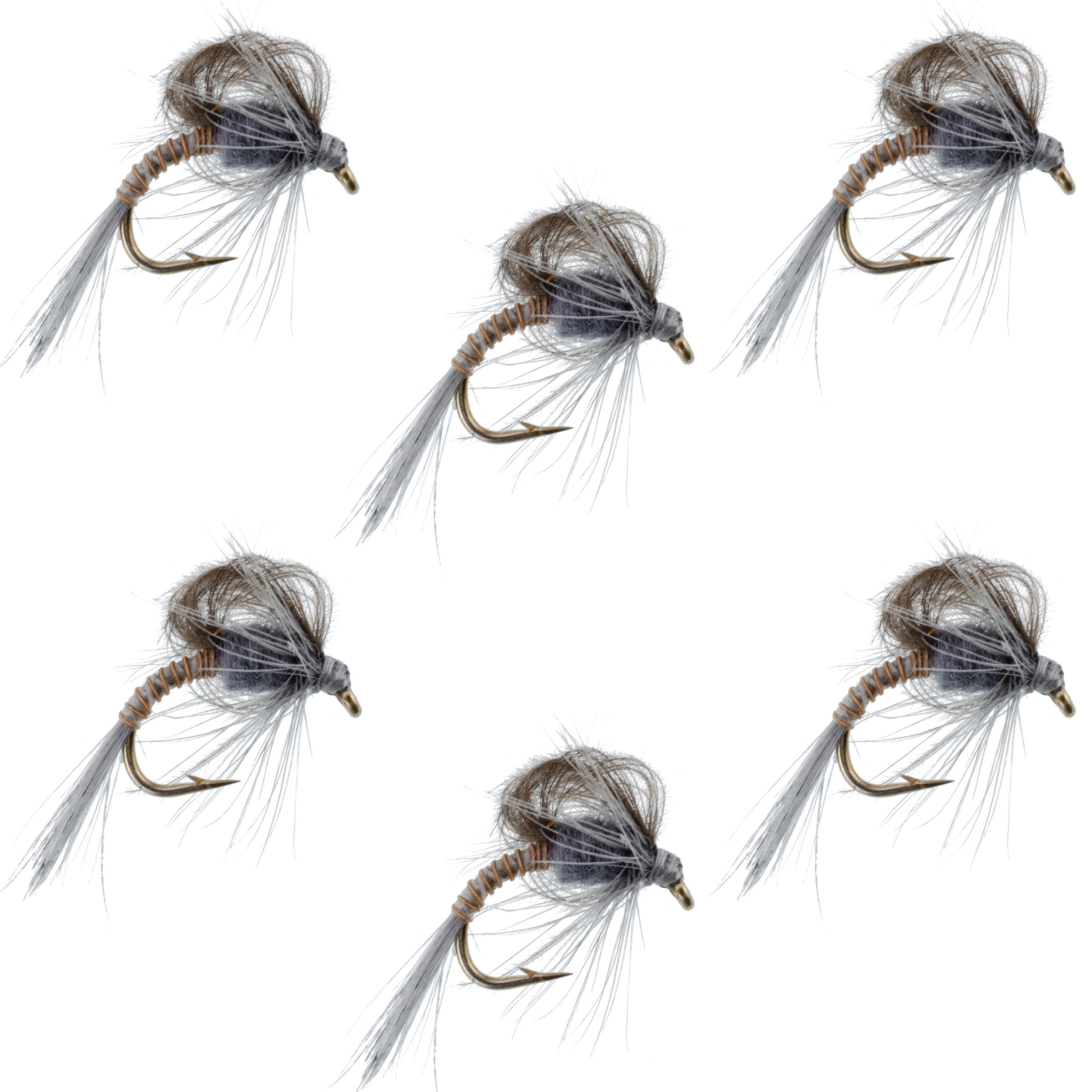 CDC Loop Wing Adams Emerger Fly 6 Flies - Hook Size 18