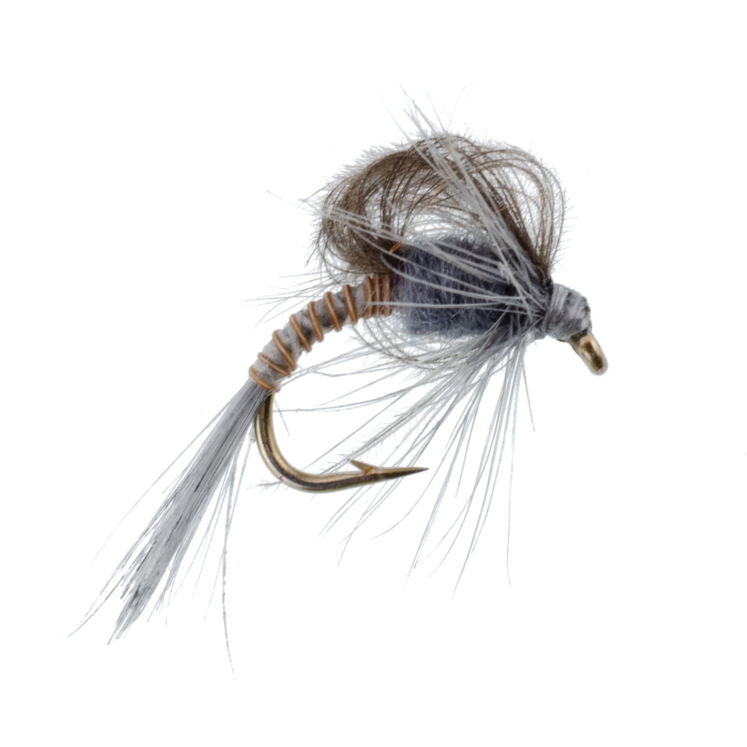 CDC Loop Wing Adams Emerger Fly 6 Flies - Hook Size 14