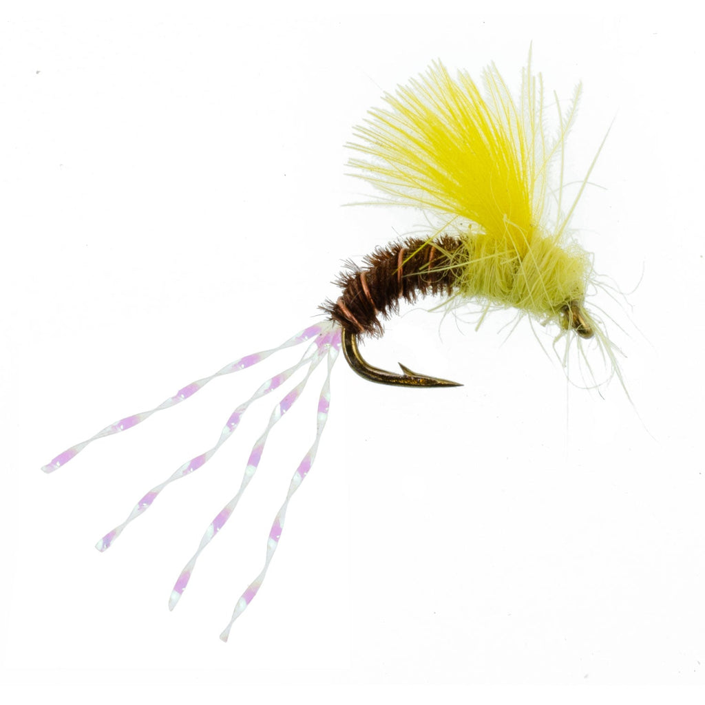 CDC Pale Morning Dun Emerger PMD Wet Fly Fishing Fly - 1 Dozen Flies Hook Size 18