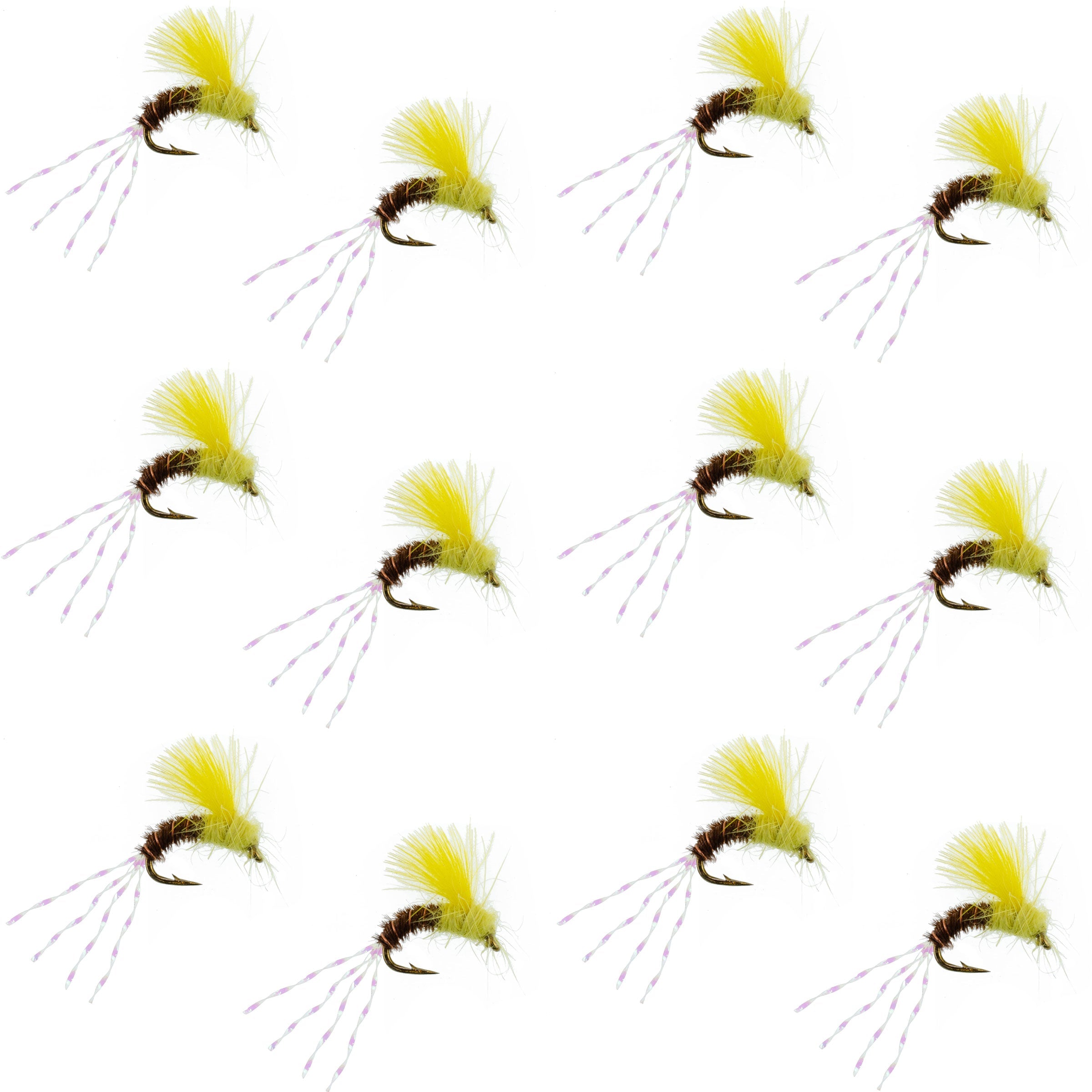 CDC Pale Morning Dun Emerger PMD Wet Fly Fishing Fly - 1 Dozen Flies Hook Size 18