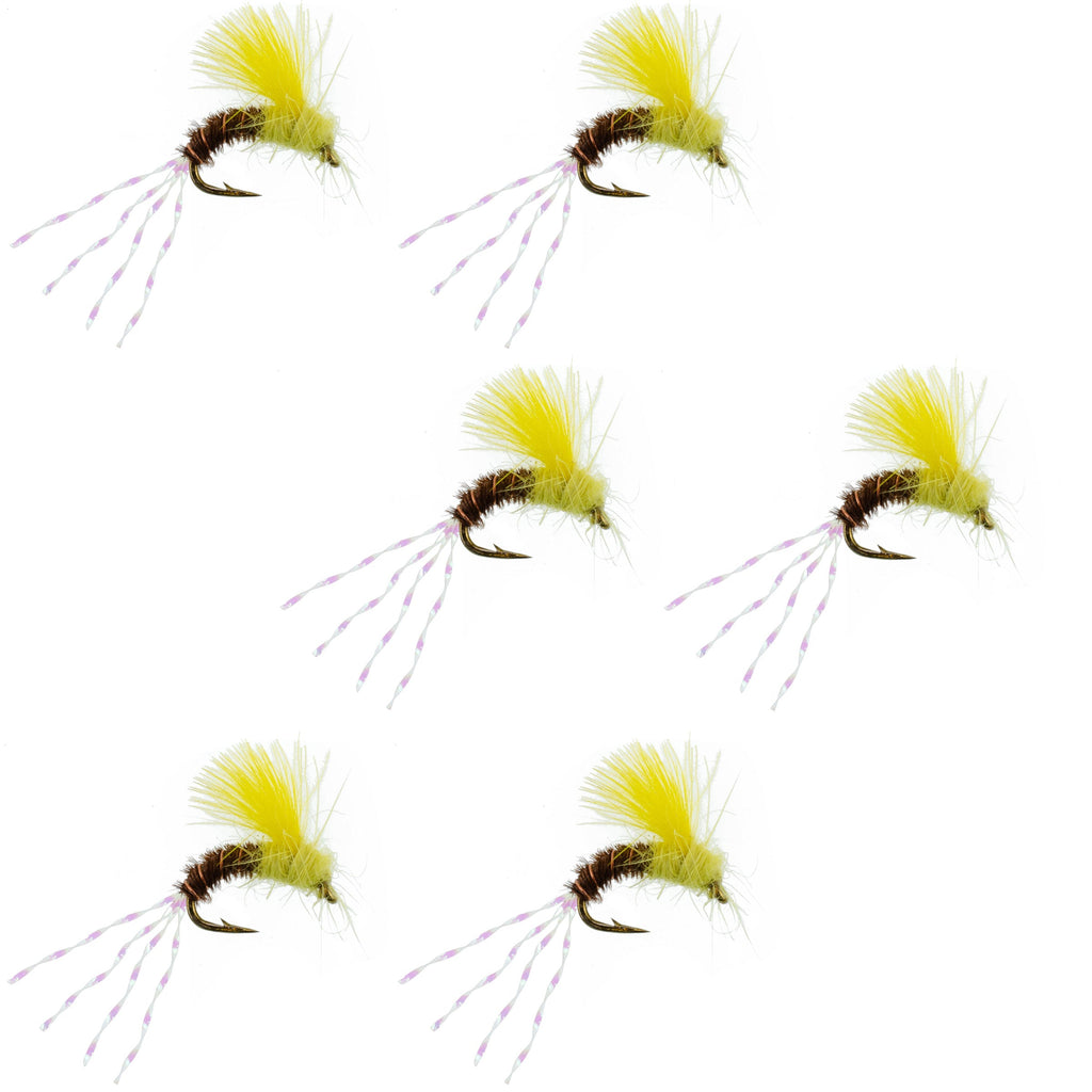 CDC Pale Morning Dun Emerger PMD Wet Fly Fishing Fly - 6 Flies Hook Size 18