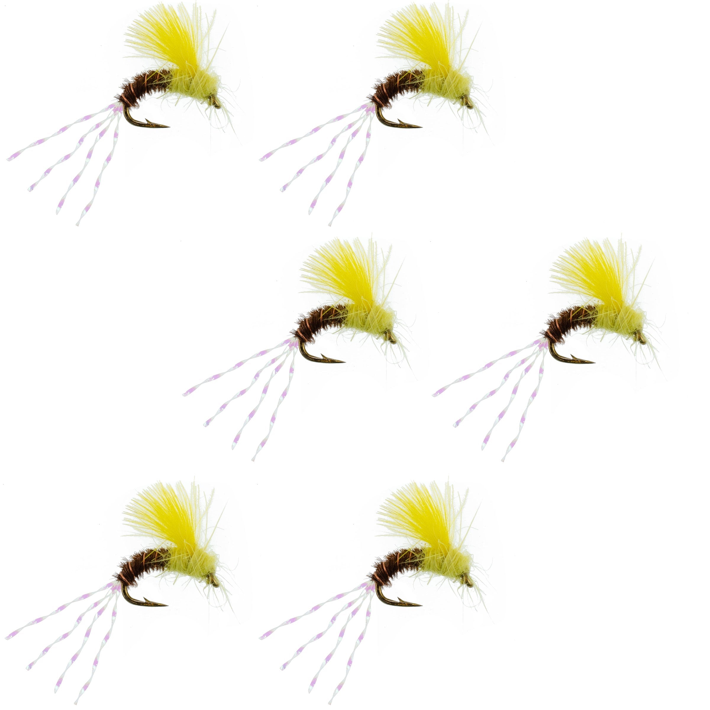 CDC Pale Morning Dun Emerger PMD Wet Fly Fishing Fly - 6 Flies Hook Size 18