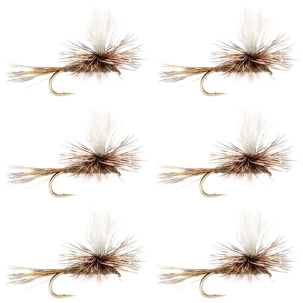 Adams Parachute Classic Dry Fly - 6 Flies Hook Size 14