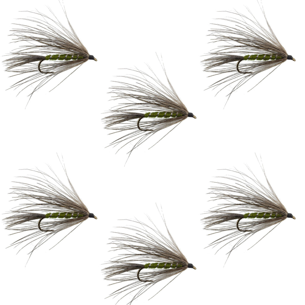 Carey Special Soft Hackle Grouse and Olive Wet Fly - 6 Flies Hook Size 10