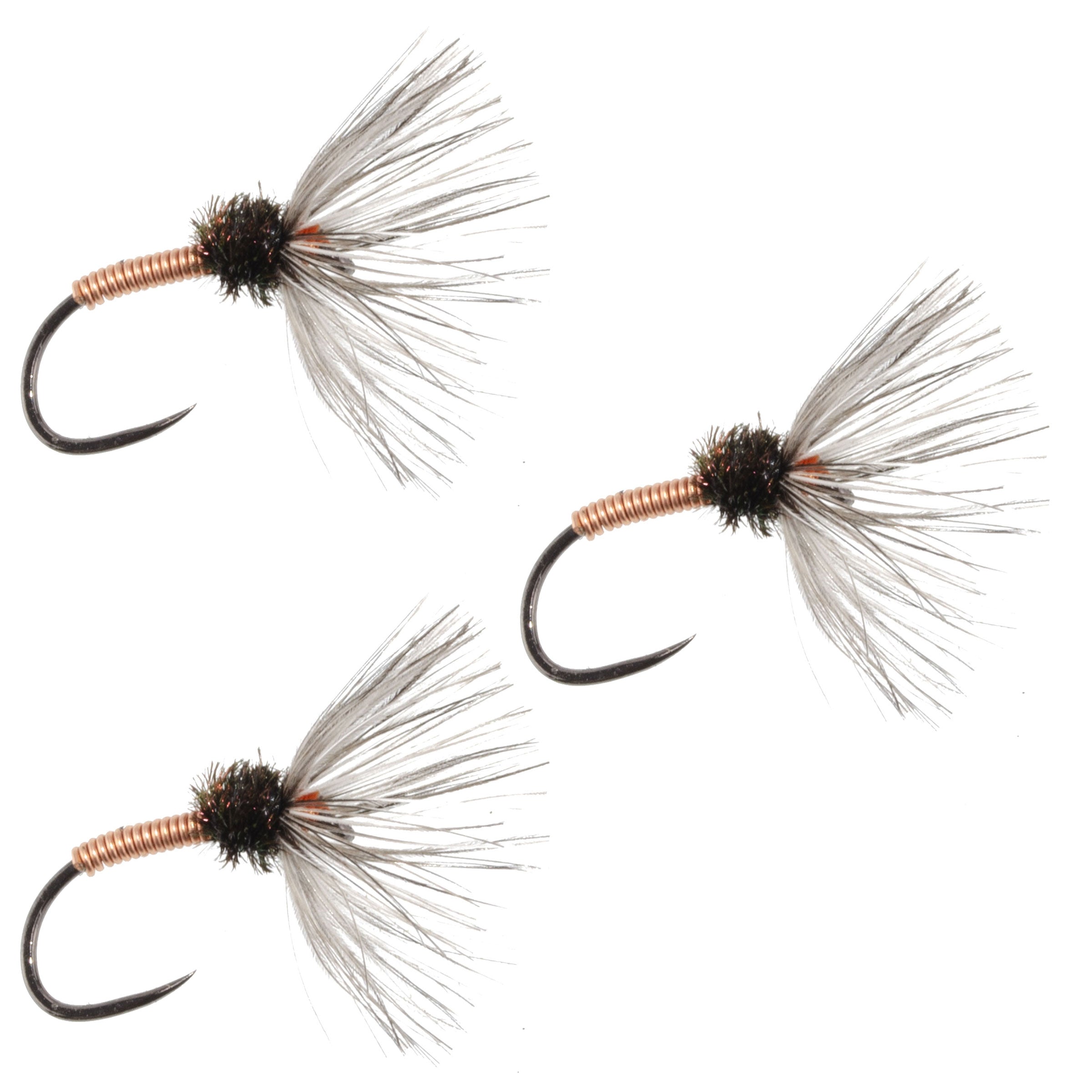 3 Pack Copper Sakasa Kebari - Tenkara Flies - Size 14