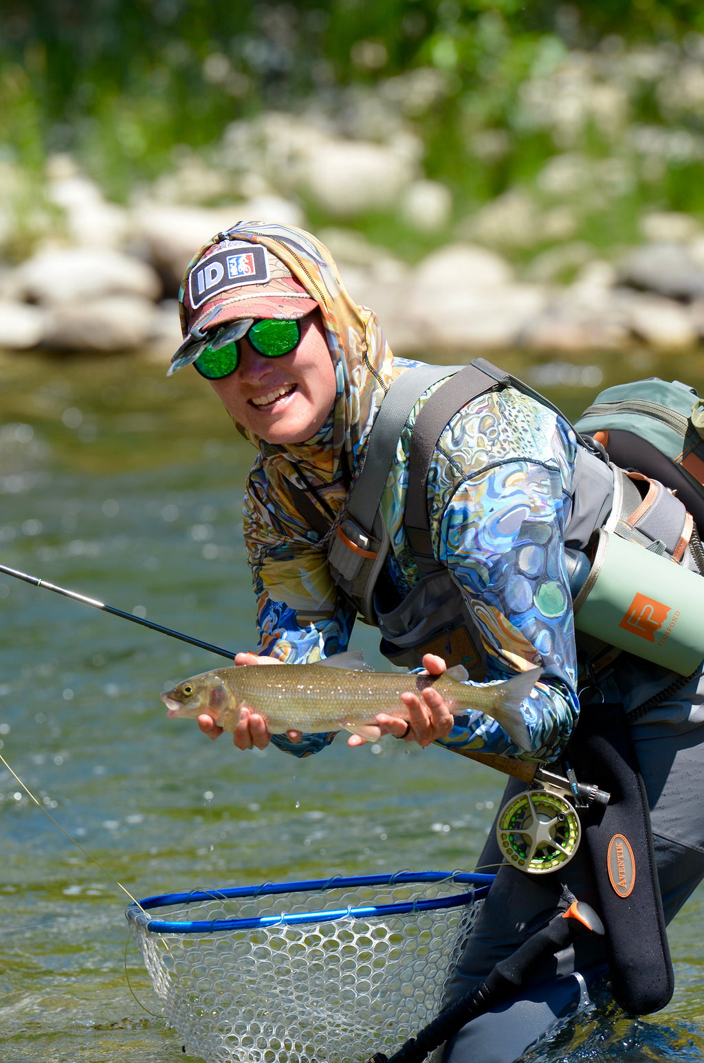 Magic Waters Rainbow Trout Graphic Fishing Hoodie