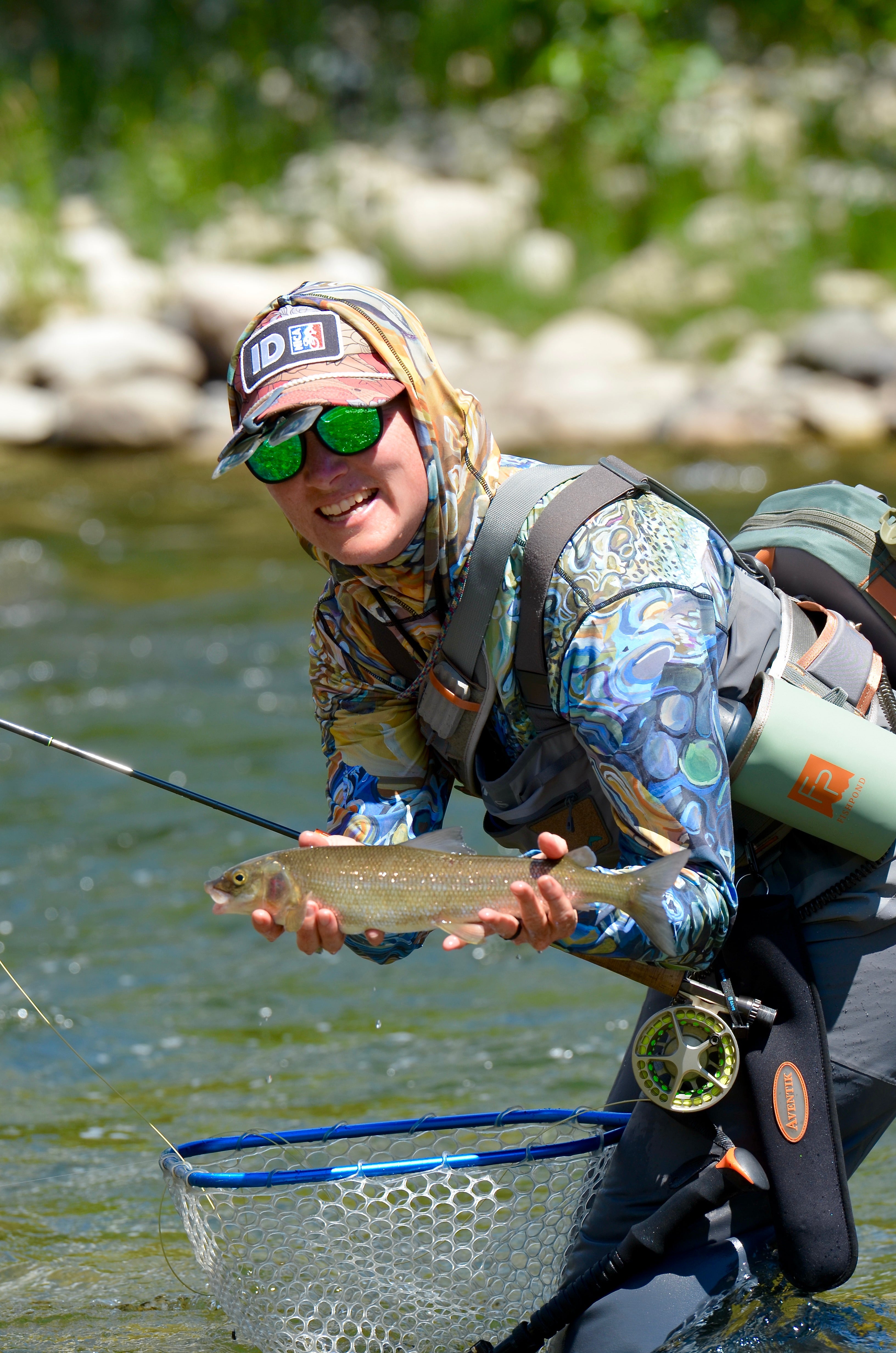 Magic Waters Rainbow Trout Graphic Fishing Hoodie