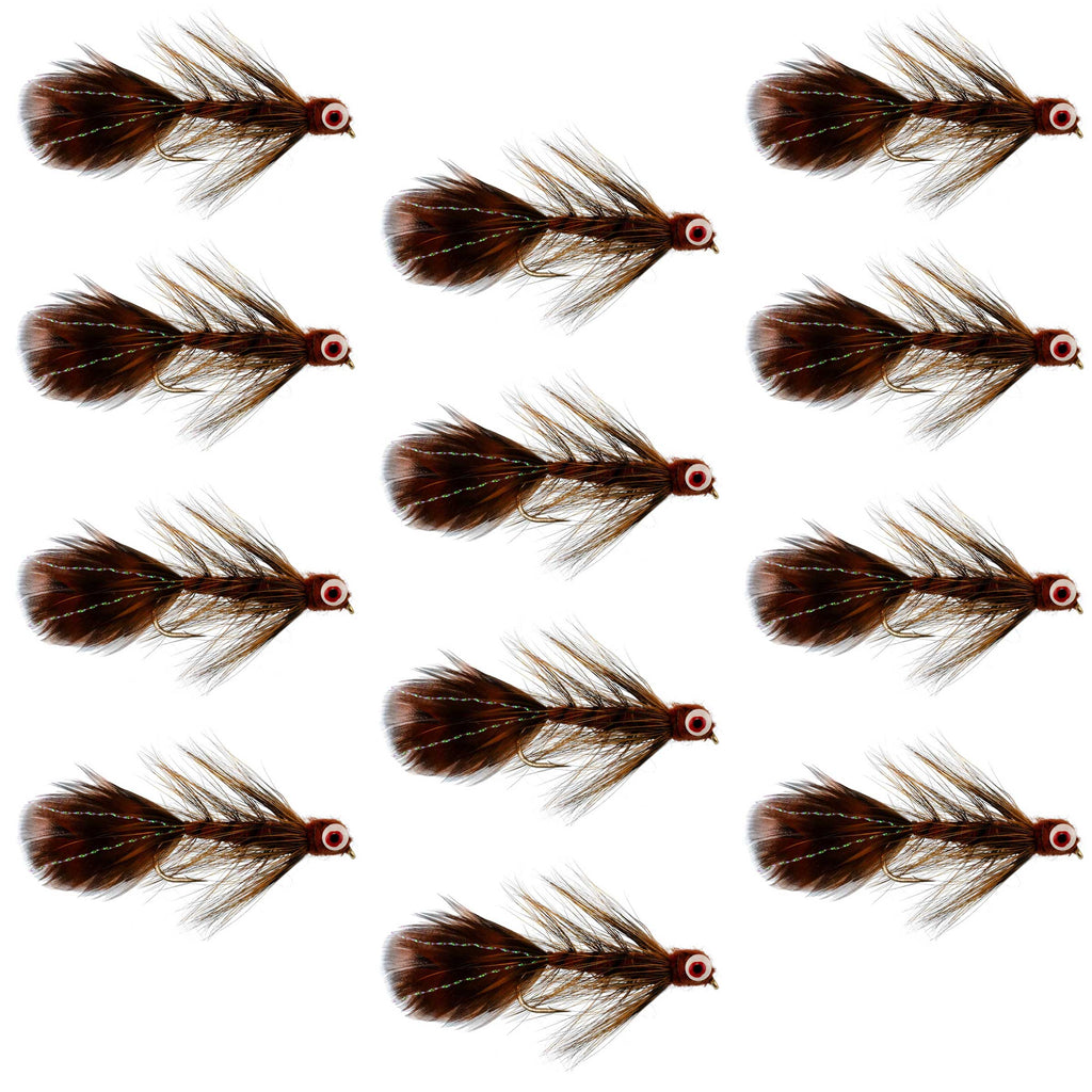 Whitlock Near Nuff Sculpin Brown Streamer - 12 Flies Size 4