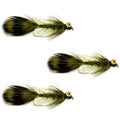 3 Pack Whitlock Near Nuff Sculpin Olive Streamer Flies Size 4