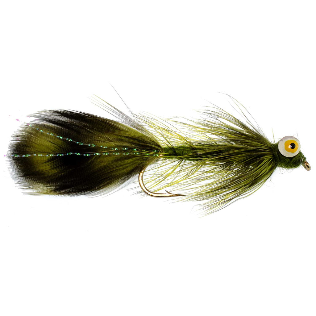 3 Pack Whitlock Near Nuff Sculpin Olive Streamer Flies Size 4