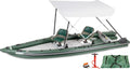 FSK16 FishSkiff™ Inflatable Fishing Boat 2 Person Swivel Seat Canopy Package